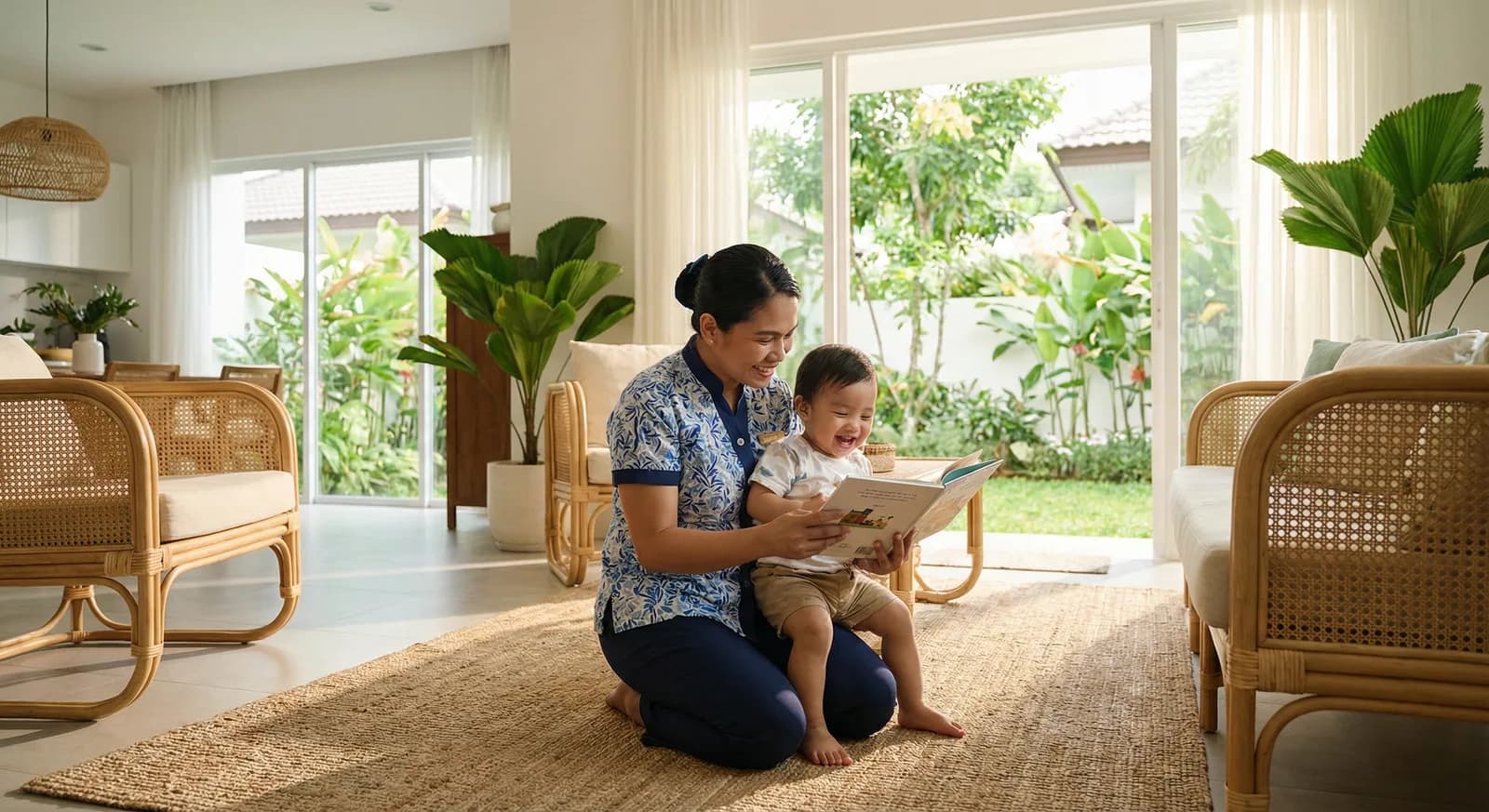 Domestic helper with a family